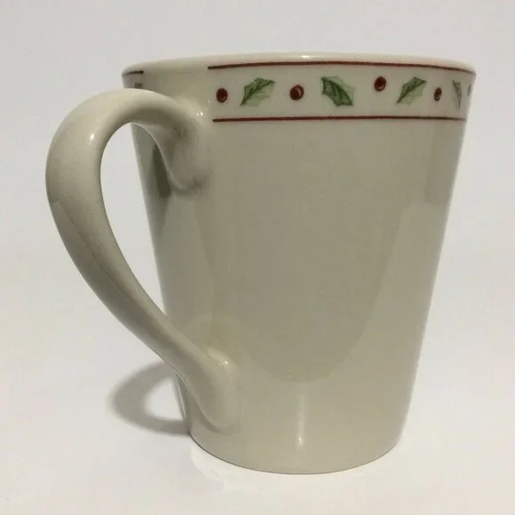 CHRISTMAS merry brite coffee mug cup poinsettia - Picture 8 of 12